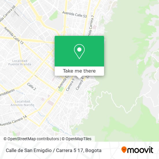 Calle de San Emigdio / Carrera 5 17 map