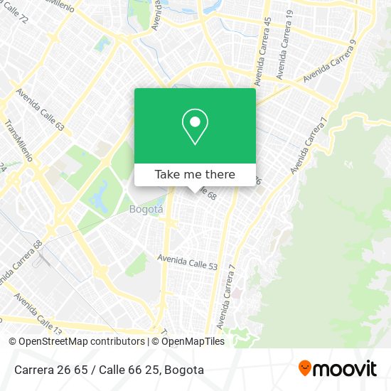 Mapa de Carrera 26 65 / Calle 66 25