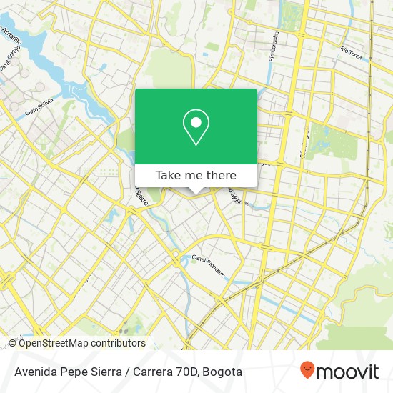Avenida Pepe Sierra / Carrera 70D map