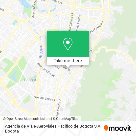 Mapa de Agencia de Viaje-Aeroviajes Pacifico de Bogota S.A.