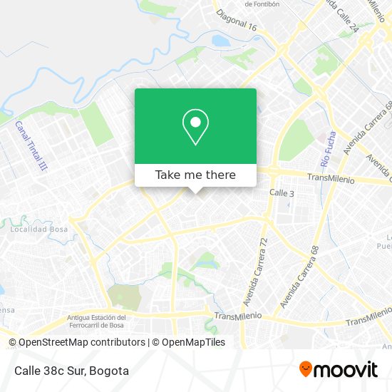 Mapa de Calle 38c Sur