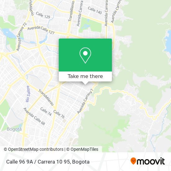 Mapa de Calle 96 9A / Carrera 10 95