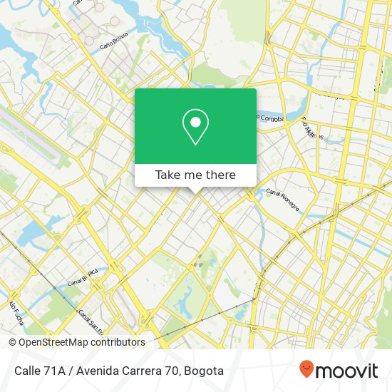 Mapa de Calle 71A / Avenida Carrera 70