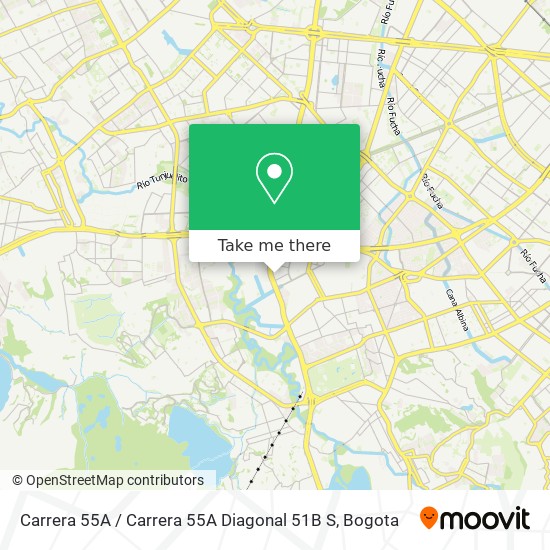 Mapa de Carrera 55A / Carrera 55A Diagonal 51B S