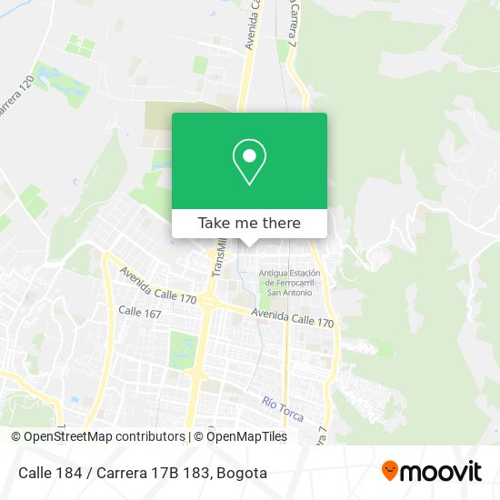 Calle 184 / Carrera 17B 183 map