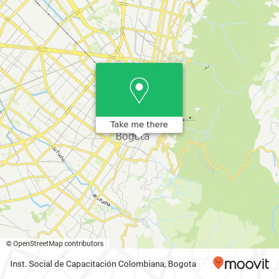 Mapa de Inst. Social de Capacitación Colombiana