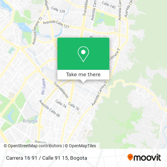 Mapa de Carrera 16 91 / Calle 91 15
