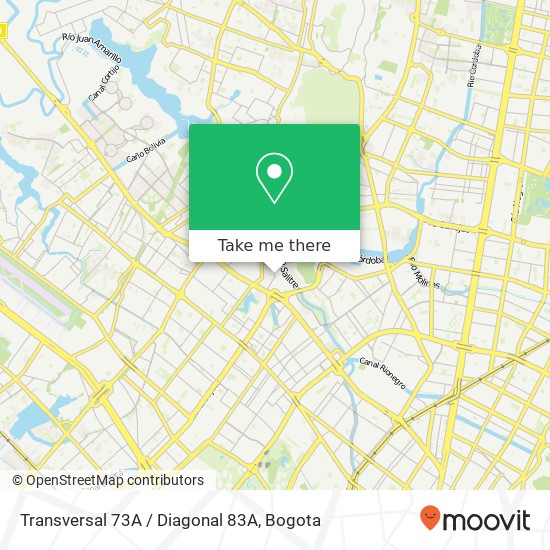 Mapa de Transversal 73A / Diagonal 83A