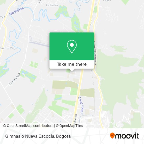 Mapa de Gimnasio Nueva Escocia
