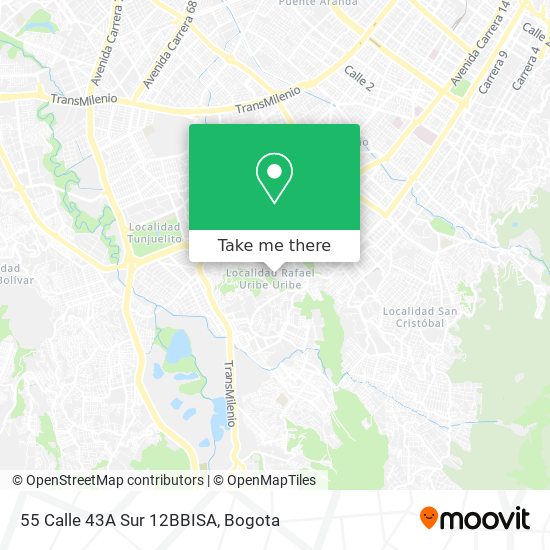 Mapa de 55 Calle 43A Sur 12BBISA