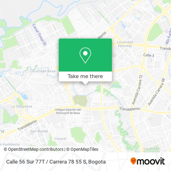 Calle 56 Sur 77T / Carrera 78 55 S map
