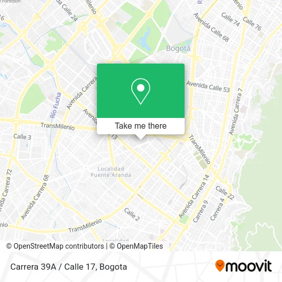 Carrera 39A / Calle 17 map