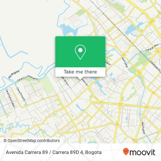 Avenida Carrera 89 / Carrera 89D 4 map