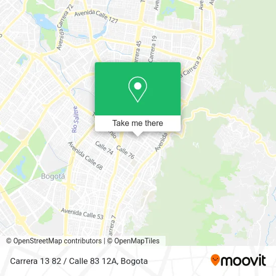 Mapa de Carrera 13 82 / Calle 83 12A
