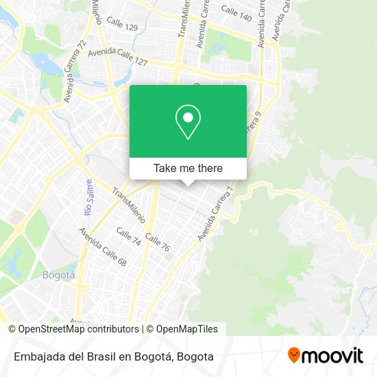Embajada del Brasil en Bogotá map