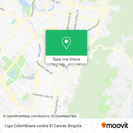 Liga Colombiana contra El Cancer map