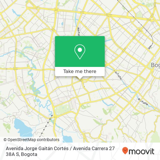 Mapa de Avenida Jorge Gaitán Cortés / Avenida Carrera 27 38A S