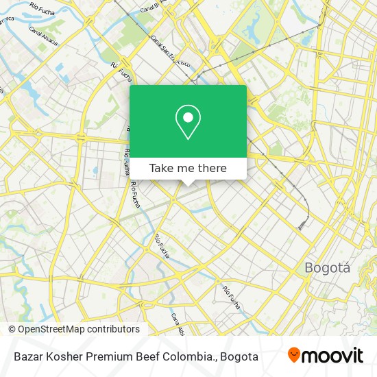 Bazar Kosher Premium Beef Colombia. map