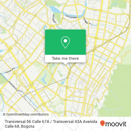 Transversal 56 Calle 67A / Transversal 43A Avenida Calle 68 map