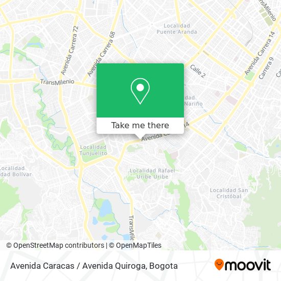 Mapa de Avenida Caracas / Avenida Quiroga