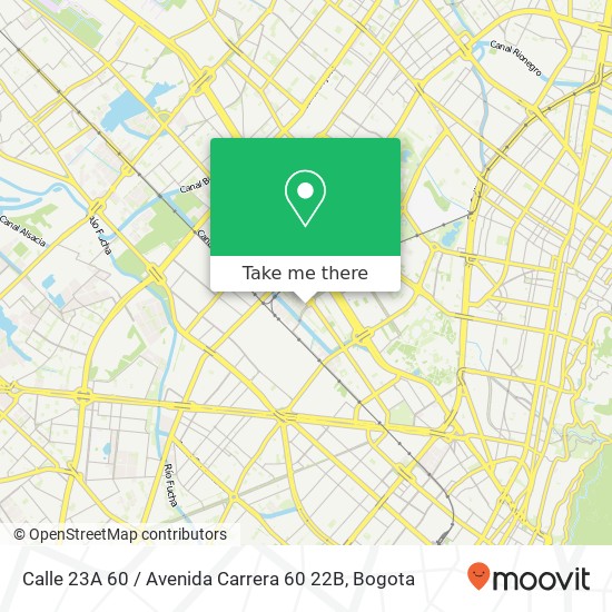 Mapa de Calle 23A 60 / Avenida Carrera 60 22B