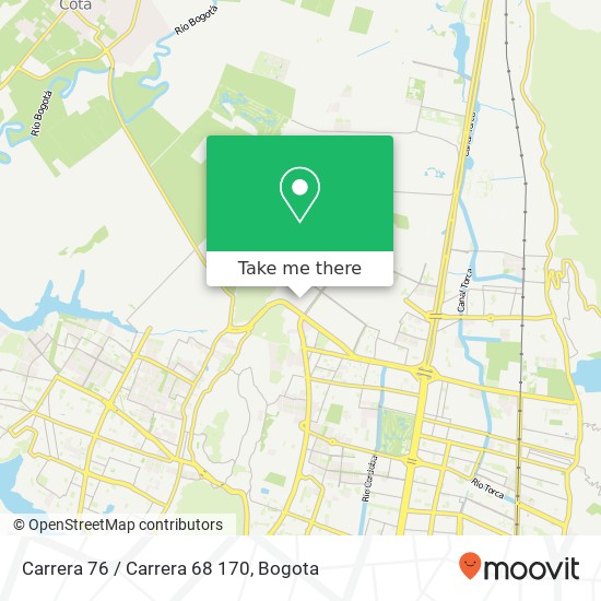 Mapa de Carrera 76 / Carrera 68 170
