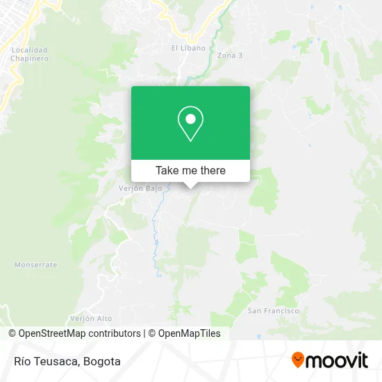 Río Teusaca map