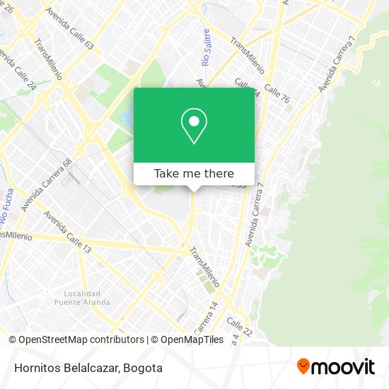 Hornitos Belalcazar map