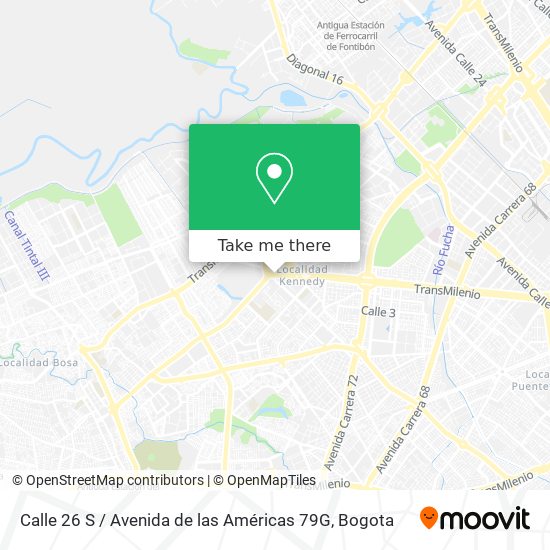 Mapa de Calle 26 S / Avenida de las Américas 79G