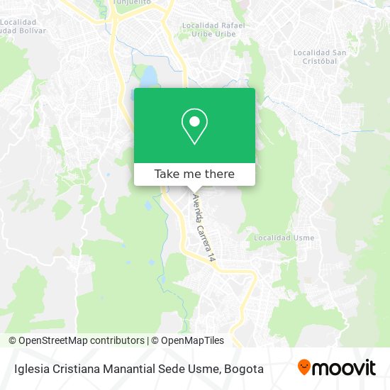 Mapa de Iglesia Cristiana Manantial Sede Usme