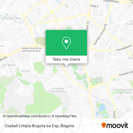 Mapa de Ciudad Limpia Bogota sa Esp