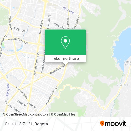 Calle 113 7 - 21 map