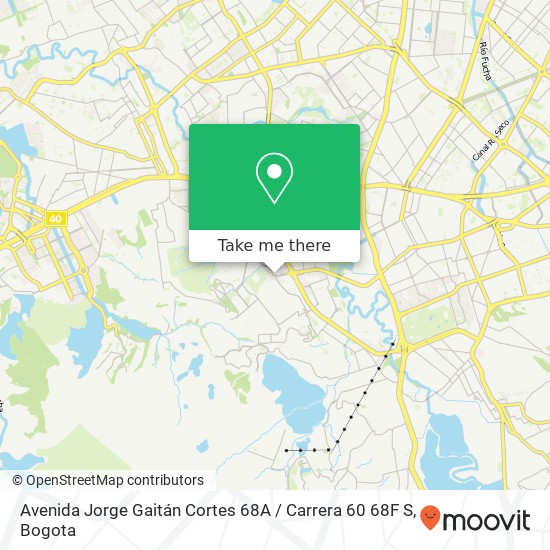 Avenida Jorge Gaitán Cortes 68A / Carrera 60 68F S map