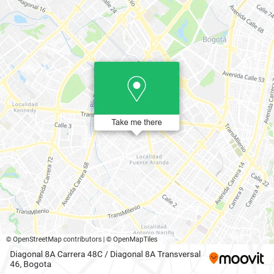 Mapa de Diagonal 8A Carrera 48C / Diagonal 8A Transversal 46