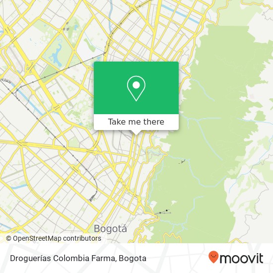 Droguerías Colombia Farma map