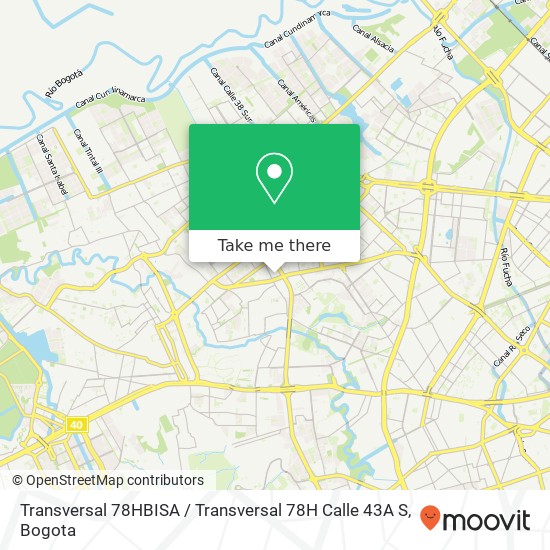 Transversal 78HBISA / Transversal 78H Calle 43A S map