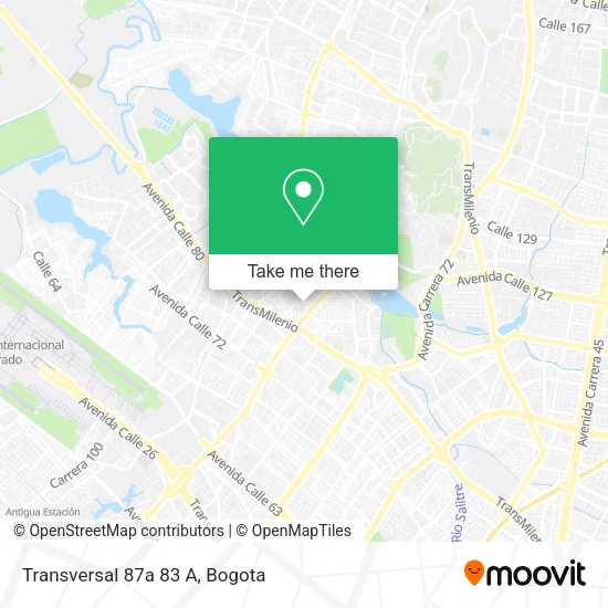 Mapa de Transversal 87a 83 A