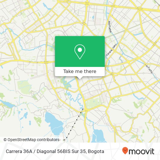 Carrera 36A / Diagonal 56BIS Sur 35 map