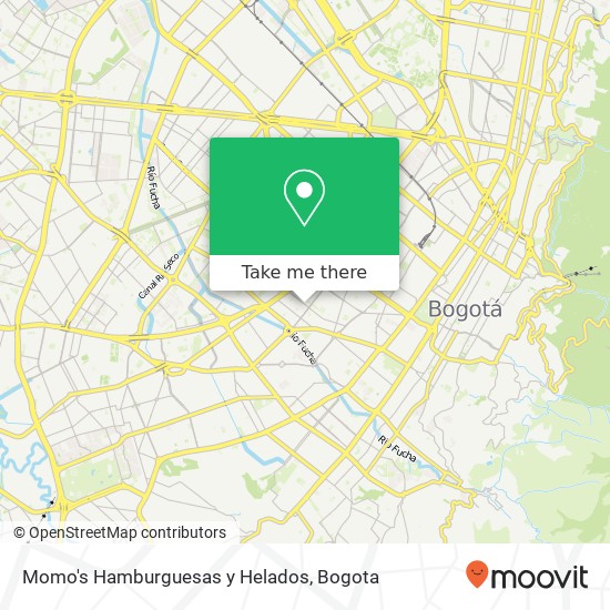 Momo's Hamburguesas y Helados map