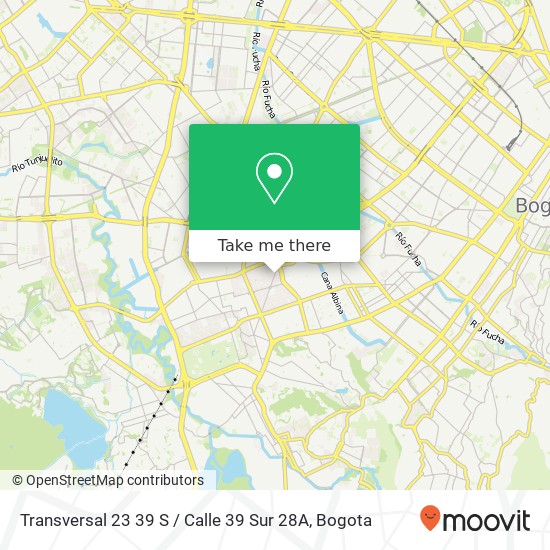 Mapa de Transversal 23 39 S / Calle 39 Sur 28A