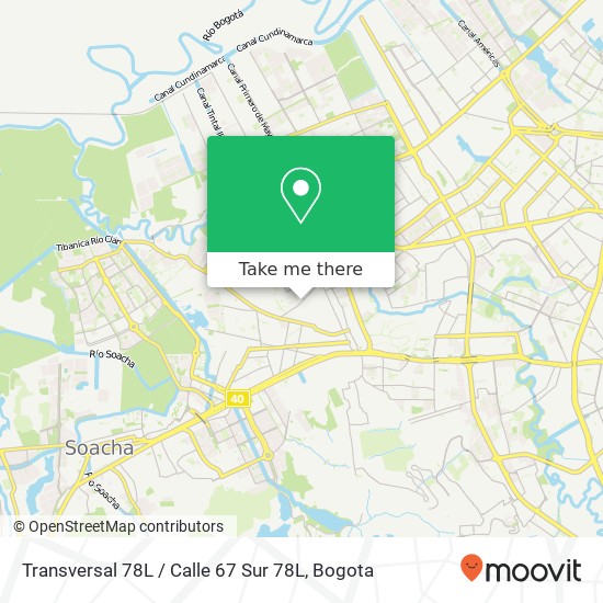 Mapa de Transversal 78L / Calle 67 Sur 78L