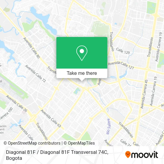Diagonal 81F / Diagonal 81F Transversal 74C map