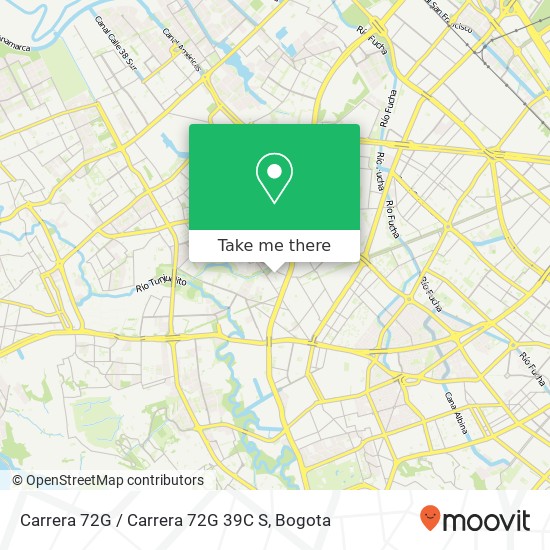 Mapa de Carrera 72G / Carrera 72G 39C S