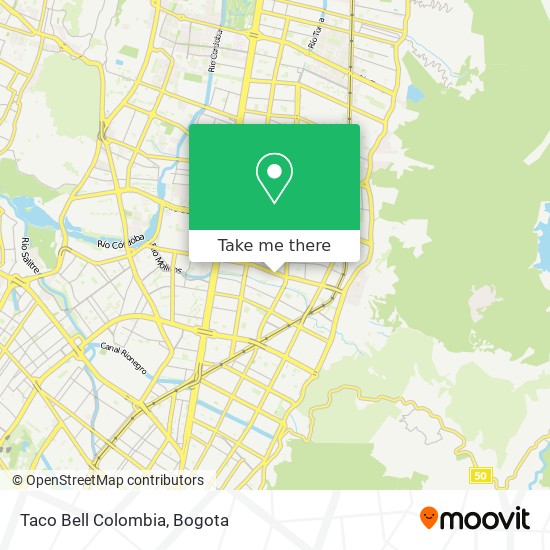 Taco Bell Colombia map