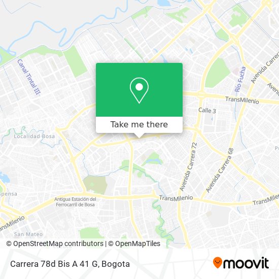 Mapa de Carrera 78d Bis A 41 G