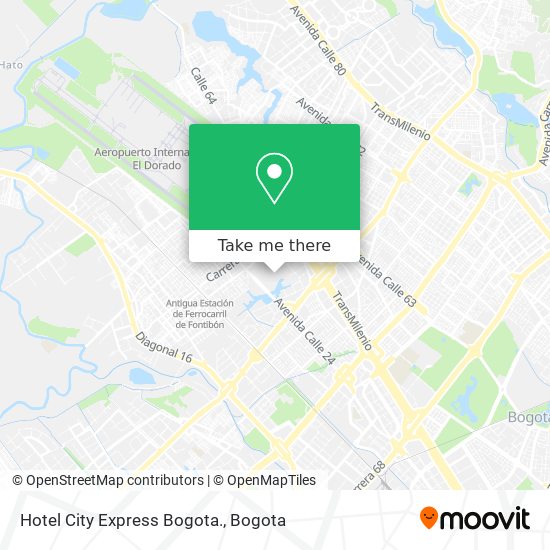 Hotel City Express Bogota. map