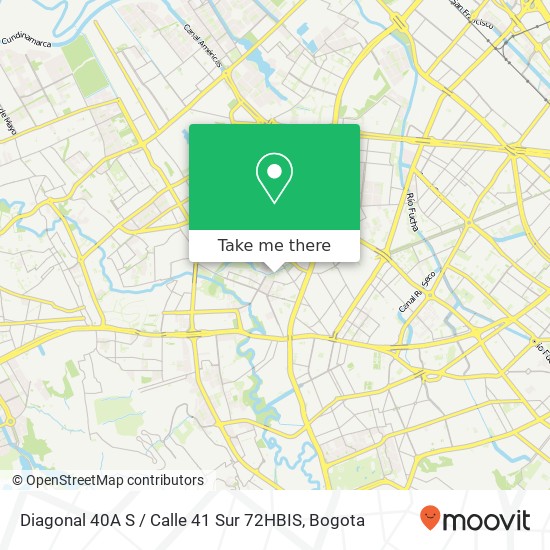 Mapa de Diagonal 40A S / Calle 41 Sur 72HBIS