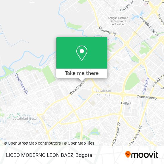 Mapa de LICEO MODERNO LEON BAEZ