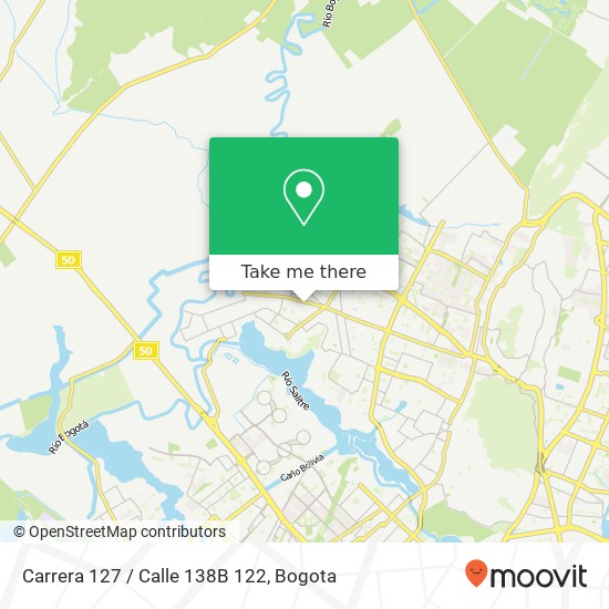 Mapa de Carrera 127 / Calle 138B 122