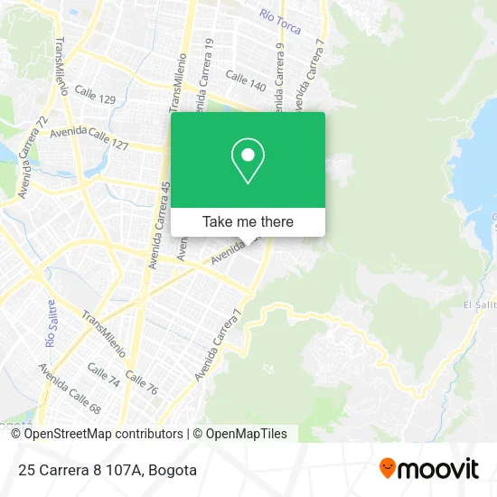 25 Carrera 8 107A map